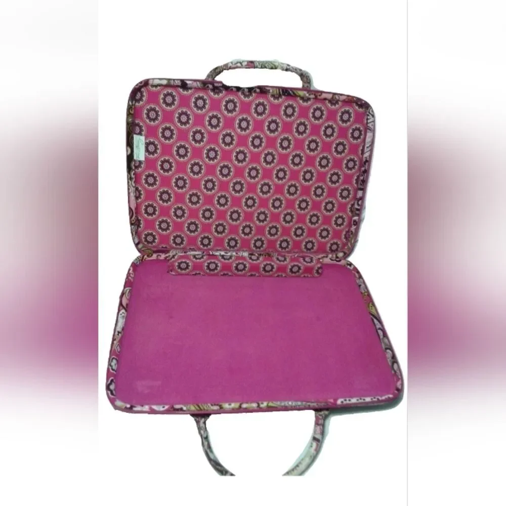 VERA BRADLEY Laptop Portfolio Hard Case In Very Berry Paisley Retired